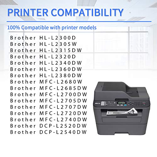 [High Yield] TN-630 Toner + DR-630 Drum Replacement for Brother HL-L2300D MFC-L2680W L2685DW L2700DW L2705DW L2707DW L2740DW DCP-L2520DW Series Printer 6Pack (4Toner+2Drum)  