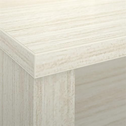 Atlin Designs Modern Wood U-Shaped Computer Desk with Hutch in White/Chocolate