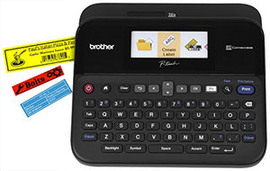 Brother P-touch, PTD600VP, PC-Connectable Label Maker with Full Color Graphical Display, Case, Split-Back Tapes, 14 Fonts, High-Resolution, Black