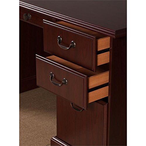 kathy ireland Home by Bush Furniture BNT007CS Bennington Manager's Desk and Lateral File Cabinet, Harvest Cherry