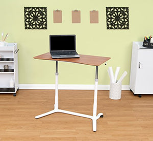 Calico Designs 51231 Sierra Height Adjustable Desk, White/Cherry