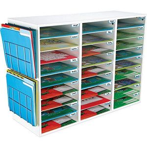 Really Good Stuff Mail Center with Wire Paper Holders- 1 Classroom Mail Center with 27 Slots – Keep Your Classroom or Office Organized, Durable, Easy Assembly