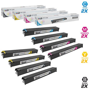 LD Compatible Toner Cartridge Replacement for Sharp MX-36NT (2 Black, 2 Cyan, 2 Magenta, 2 Yellow, 8-Pack)