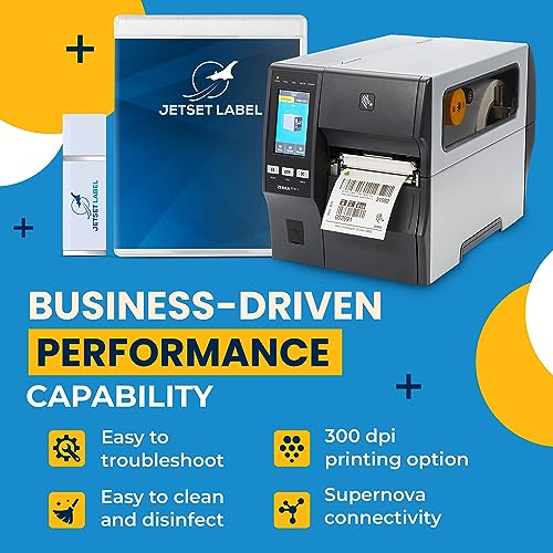 JetSet Label Zebra ZT411 203 DPI Thermal Transfer Industrial Printer | 4" Width, Serial, USB, Ethernet, Bluetooth | Jetset Software