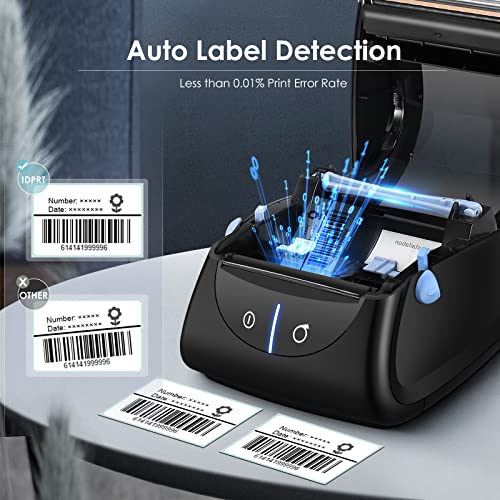iDPRT Label Printer with 300pcs Labels- Thermal Label Maker with Auto Label Detection, 1"-3.35" Print Width for Home, Office&Small Business