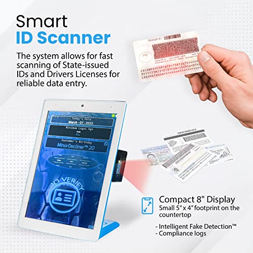 MinorDecliner Smart ID Scanner - Detects Expired IDs and Underage Consumers - Reads 2D Barcode in All 50 States