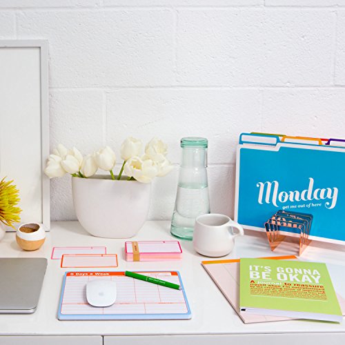 Knock Knock Days of the Week File Folders Set, Daily / Weekly Organizer Files (Set of 6, 11.5 x 9-inches)