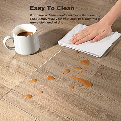 LPRR Clear Waterproof Rug Protector, Heavy Duty Office Chair Mat, 2ft x 11ft