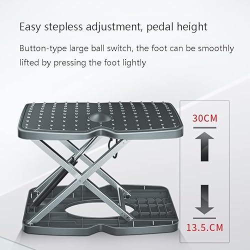 NOTRYA Adjustable Footboard Lifting Pad Footstool - Ergonomic Under Desk Footrest for Leg Relief