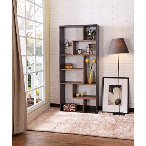 Acme Furniture Acme 92404 Chas Cube Bookcase in Espresso & Walnut