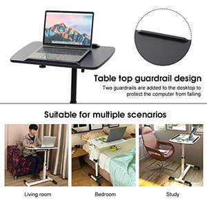 Office Desk Adjustable Folding Laptop Stand Portable Computer Table Movable Laptop Standing Desk Bedside Table Bedroom Furniture Laptop Desk (Color : Black)