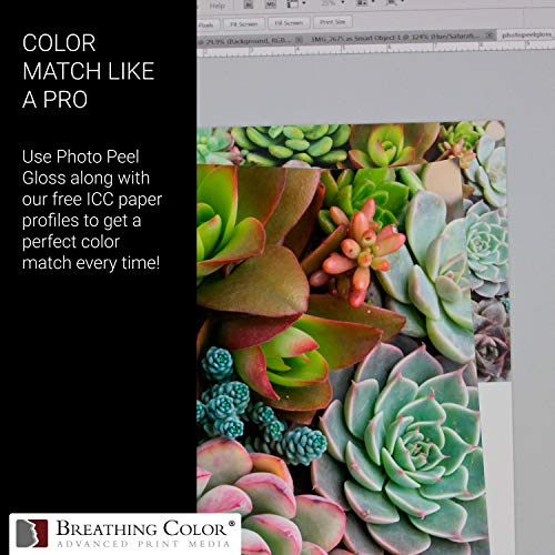 Photo Peel Glossy Printable Adhesive Vinyl Roll 44 inches x 60 feet Inkjet Peel and Stick Sticker Paper Works with All Inkjet Printers Including Professional Makes and Models