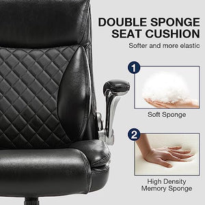 Blue Whale Ergonomic Office Chair with 3D Lumbar Support for Back Pain - Big and Tall Executive Desk Chair