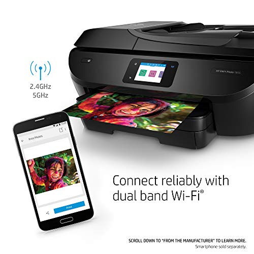 HP ENVY Photo 7855 All in One Photo Printer with Wireless Printing, HP Instant Ink ready, Works with Alexa (K7R96A)