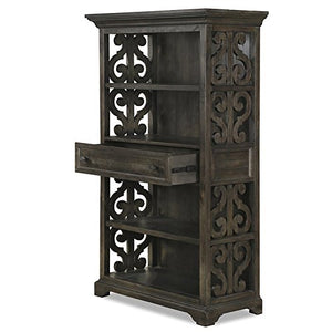 Beaumont Lane Weathered Peppercorn 4 Shelf Bookcase