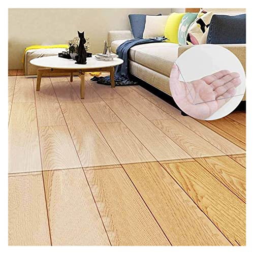 WAHHWF Clear Plastic Rug Protector Mat, Non-Slip Transparent Chair Mat, Hardwood Floors Carpet Protector - 140cm x 400cm