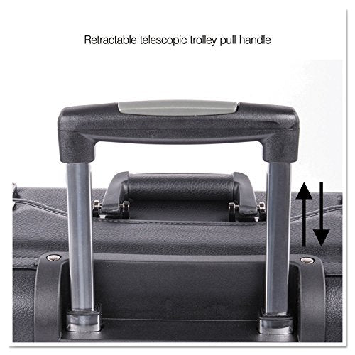 Bond Street 456110BLK Bond Street Collection Catalog Case on Wheels, Koskin, 19 x 9 x 15-1/2, Black