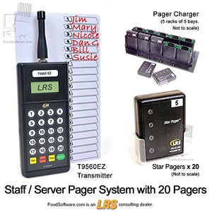 Restaurant Server System Kit with 20 Pagers