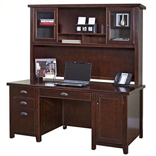 Martin Furniture TLC682 kathy ireland Home by Martin Tribeca Loft Hutch, Fully Assembled, Cherry