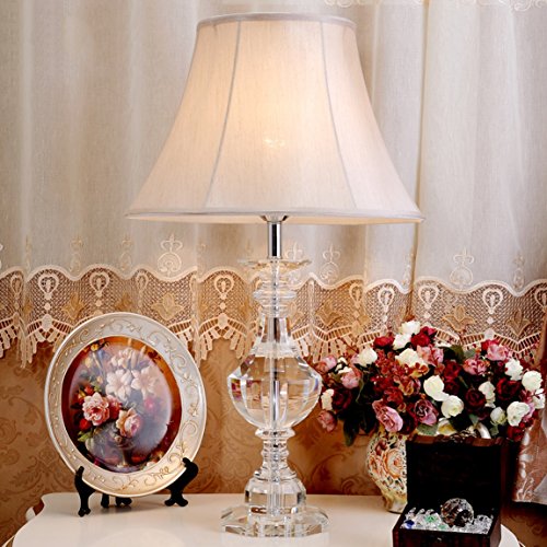 505 HZB European Modern Crystal Desk Lamp Bedroom Bedside Lamp Room Desk Lamp (Size : L4070cm)