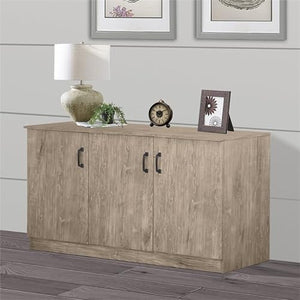 Saint Birch Alaska 3-Door Gray Oak Credenza Storage Cabinet