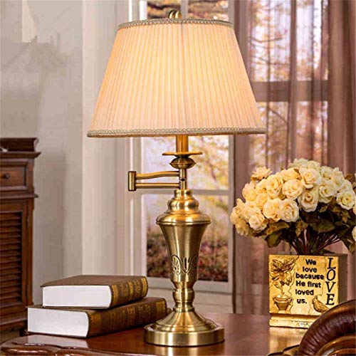 Simple Metal Copper Folding Lamp Led Lamp Reading Work Learning Piano Desk Lamp Bedside Desk Lamp 356 615Mm, Household