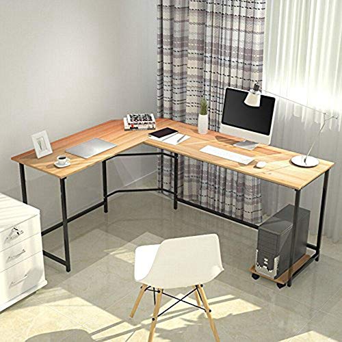 Computer Desk-Computer Table -L-Shaped Corner Computer Desk Large PC Gaming Desk Study Table Workstation for Home Office Wood