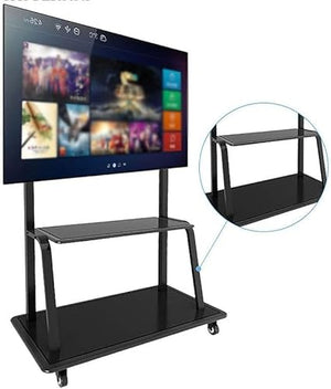 GaRcan Mobile TV Cart Stand 32-65 Inch Free Lift Floor Stand with AV Stand Camera Mount