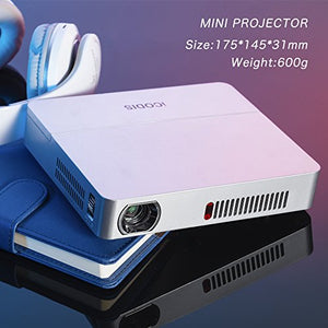 iCODIS RD-813 Mini Projector, 3000lm Portable Pico Projectors, Native HD Resolution, Support 1080P, 10000:1 Contrast Ratio, Build in 10000mAh Battery, Compatible with TV Stick, PS4, HDMI, VGA, USB