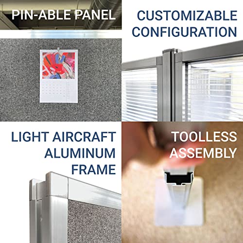 VERSARE Hush Panel Cubicle Kit | Sound Dampening Workstation Partition Walls