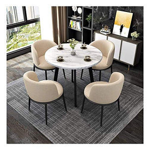 SYLTER Office Conference Table Set, Business Hotel Reception Room Coffee Table - Balcony Courtyard Leisure Kitchen Dining Table and Chair Combination (Color: )