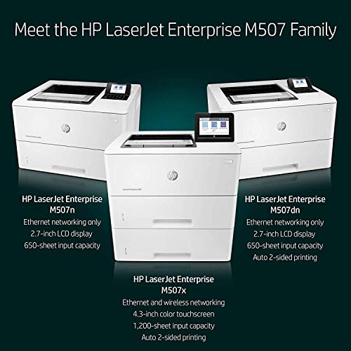 HP Laserjet Enterprise M507dn with One-Year, Next-Business Day, Onsite Warranty, Works with Alexa (1PV87A)
