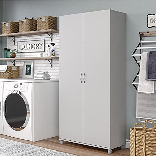 Pemberly Row 36" Utility Storage Cabinet in Dove Gray