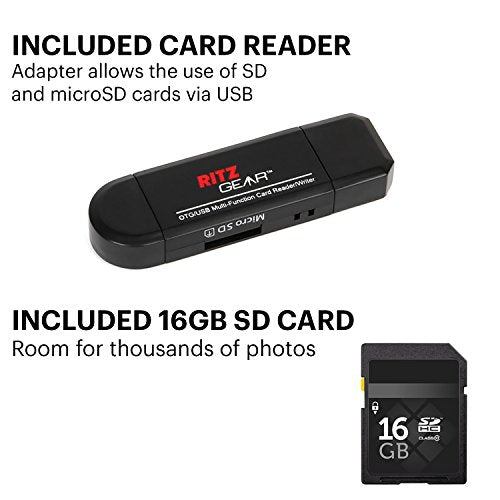 Kodak Scanza Film Scanner & Dock Printer Bundle - Scan, Save and Print Negatives & Slides to 4x6 Prints - Set Includes Kodak Printer Dock, Kodak Scanza Digital Film Scanner & 16GB SD Card w/Reader