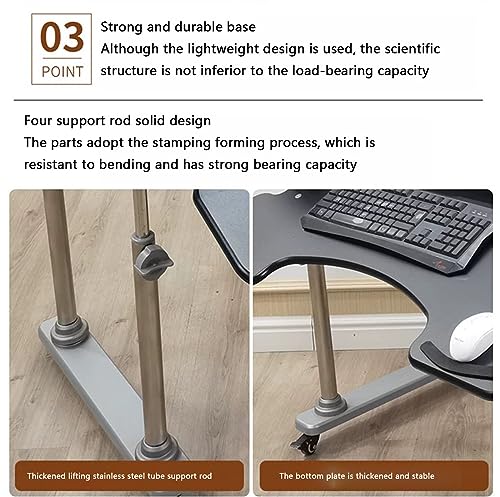 DADHI Gaming Desk with Mobile Lifting Bracket and Wheels