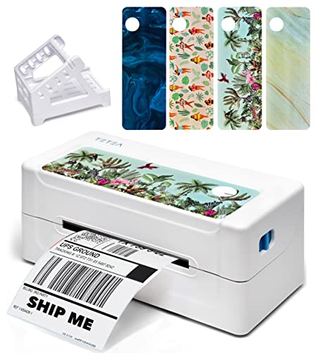 Tetea Thermal Printer and 500 Shipping Labels | for Amazon, UPS, Ebay, Shopify, FedEx | USPS Shipping Label Printer for Small Business | 1-Click Setup Win & Mac (No WiFi, No Bluetooth)