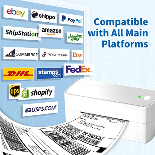 Omezizy Bluetooth Thermal Label Printer, Shipping Label Printer, Wireless Thermal Printer for Shipping Labels, Label Printer for Shipping Packages - Compatible with USPS, Shopify, Amazon, Etsy, Ebay