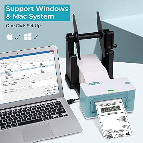 MUNBYN Label Printer with Pack of 500 Label Paper, Paper Holder, Thermal Printer for Barcodes-Labels Labeling, Compatible with UPS, FedEx, Amazon, Ebay, Etsy, Shopify,etc