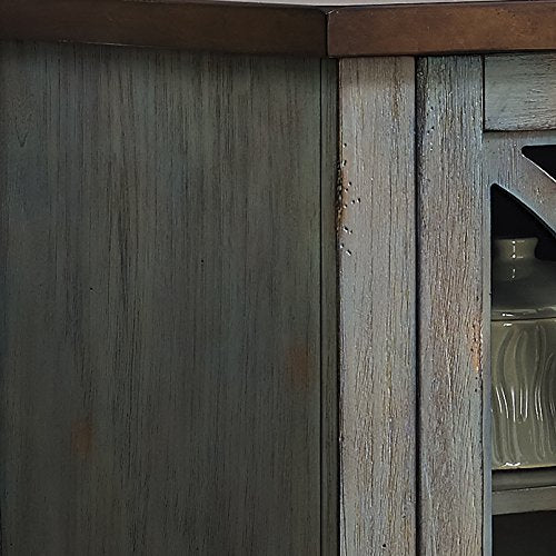 Martin Furniture BA4062G Fully Assembled Bailey Display Bookcase, Weathered Green
