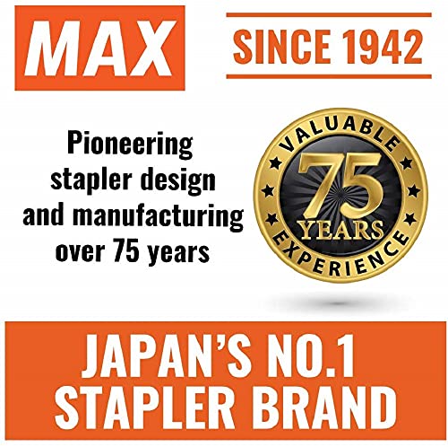 MAX USA CORP. EH-70FII Heavy Duty Electric Flat Clinch Stapler - Powerful, Noiseless, Rapid, Automatic, Touchless Equipment, Gray/Black