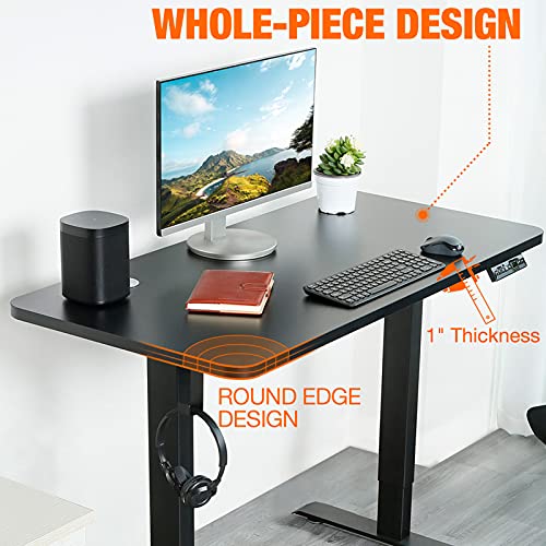 WOKA 48 x 24 Inches Dual Motor Standing Desk, Anti Fatigue Standing Desk Mat
