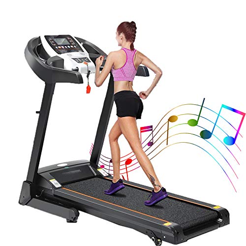 Treadmills for Home 2.25HP Electric Folding Treadmill with Incline Manual Walking Jogging Running Machine for Home Gym Cardio Treadmill Max Weight Capacity 220lbs with App Control Bluetooth Speaker