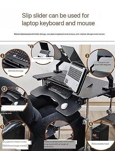 DADHI Gaming Desk with Mobile Lifting Bracket and Wheels