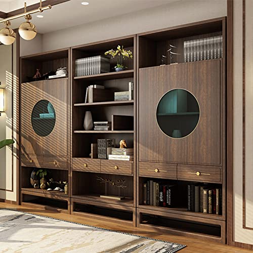 HIHELO Chinese Style Bookcase Combination Cabinet Locker - Elegant Luxury Rack