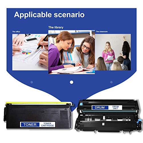 [4 Pack,Black] Compatible TN-530 Toner & DR-510 Drum Replacement for Brother DCP-8040 8040D 8045D MFC-8300 8500 8600 8700 IntelliFax-4100 4750/4750e HL-1230 1240 1250 Printer