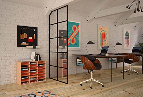 Safco Products Wood/Corrugated Literature Organizer, 24 Compartment, 9402MO, Medium Oak, Economical Organization, Letter-Size Compartments, 23.5" x 29" x 12"