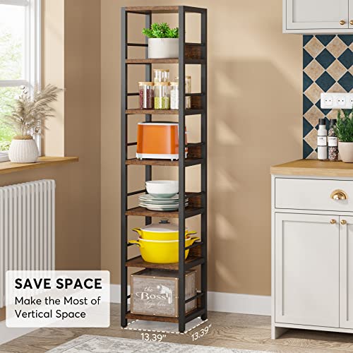 Tribesigns 6-Tier Corner Shelf Set of 2, 75 Inch Tall Bookshelf Storage Rack