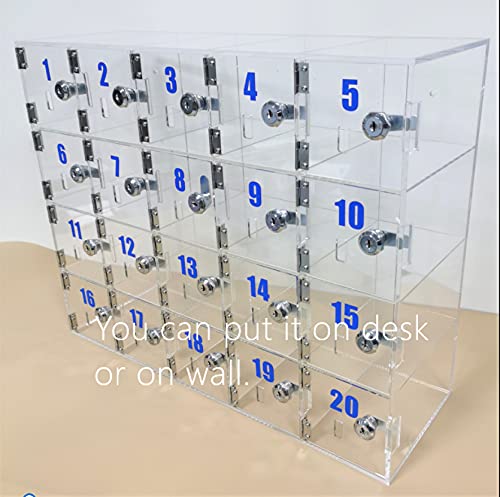 Cell Phone Lockers for Employees Classroom Phone Pocket Chart Storage Organizer Box Office Cell Phone Jail Lock Box on Wall