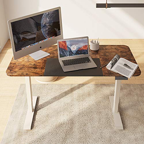 ONTRY Electric Standing Desk, 55" Height Adjustable Electric Computer Desk, Sit Stand Desks for Home Office with 4 Programmable Preset Controller, Splice Board