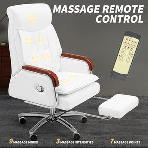 Kinnls Cameron Massage Office Chair with Footrest